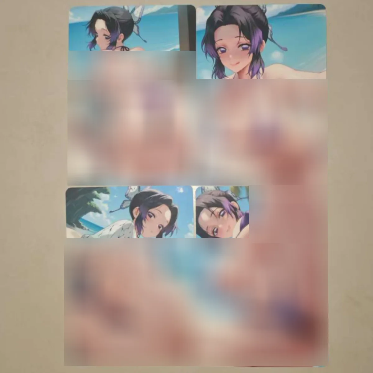 8Pcs/set Sexy Card Beautiful girl Sunshine Beach Bikini sexy sweater ‌Kanroji Mitsuri Shinobu Kocho Collection Card view 2