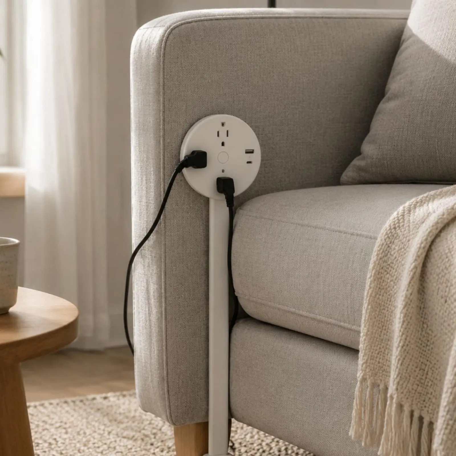 

Adjustable Plug Extender Space Saving Flat Plug Outlet Extender Rotating Power Strip Compact Design Telescopic Power Strip