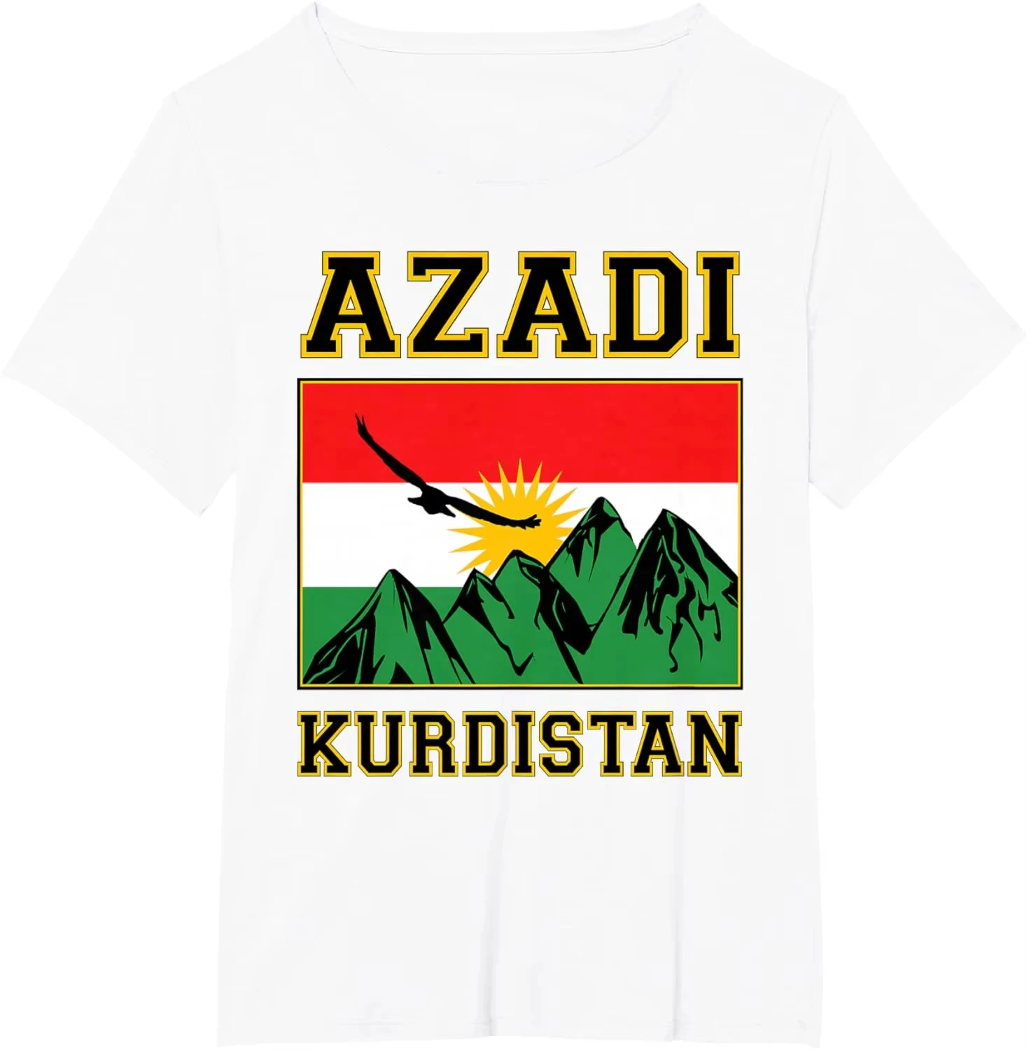 Kurdistan Kurdish Flag graphics 100%cotton unisex shirt 2026 Summer New Harajuku style men's Short Sleeve fashion O-neck Tshirt