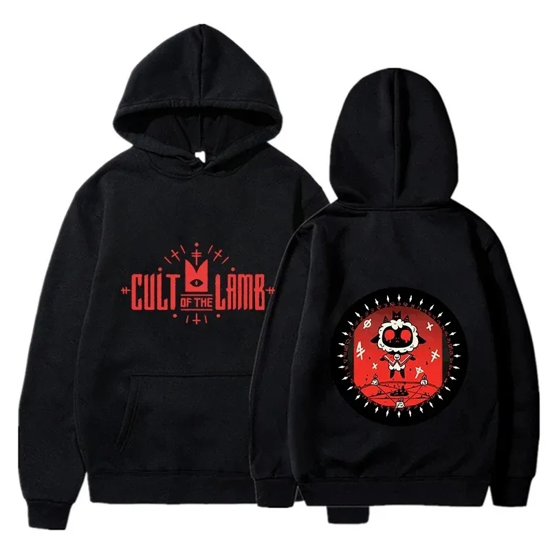 Sudaderas con capucha con estampado suave de culto del cordero, sudaderas Funko Pop Kawaii, jersey con personalidad de gran tamaño para hombres y mujeres, ropa de calle 2024