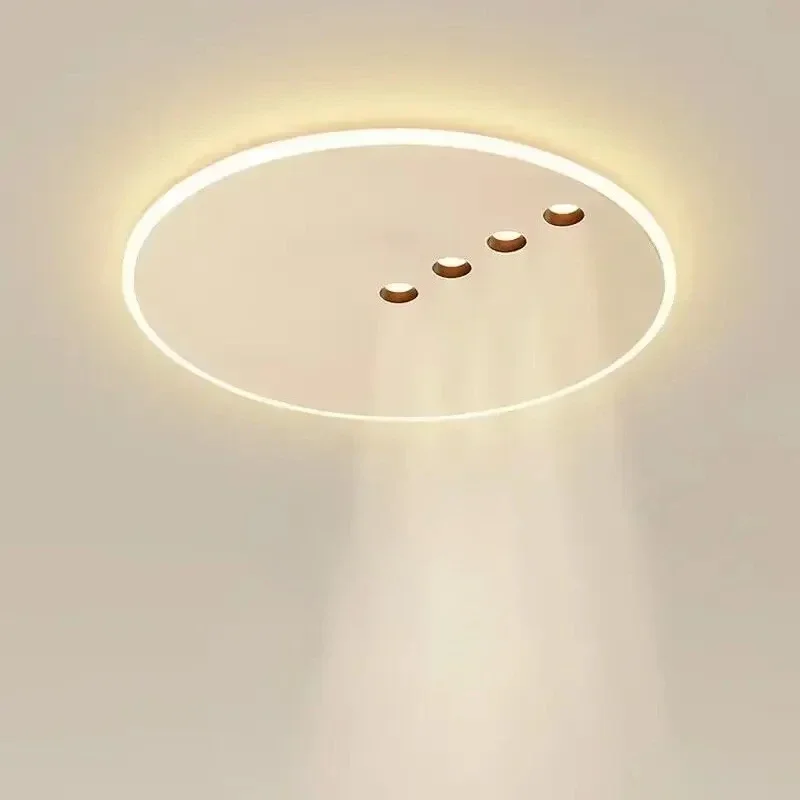 Nordic Round Dimming Led Ceiling Lamp Living Room Balcony Bedroom Minimalism LED Ceiling Lights With Spotlight Indoor Fixture