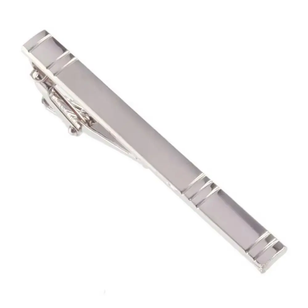 1Pcs New Metal Tie Clip Simple Iron Men Necktie Bar Clasp Silver Male Shirts Tie Pin For Wedding Gentleman