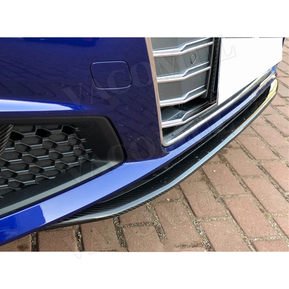 VACOMUL Carbon Fiber Front Bumper Lip Spoiler For Audi A4 Sline Sport S4 Sedan 2019 Head Chin Guard Car Styling