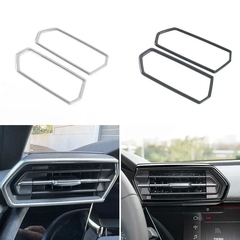 

2 шт. накладки на дефлекторы воздуховодов приборной панели для Audi A3 S3 8Y 2021-2025 из нержавеющей стали