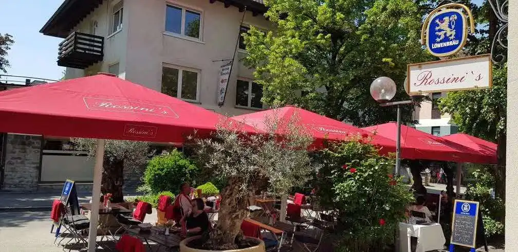 Square & Round Umbrella Waterproof Cafe Restaurant Large Space 7*7 Starlight Umbrella