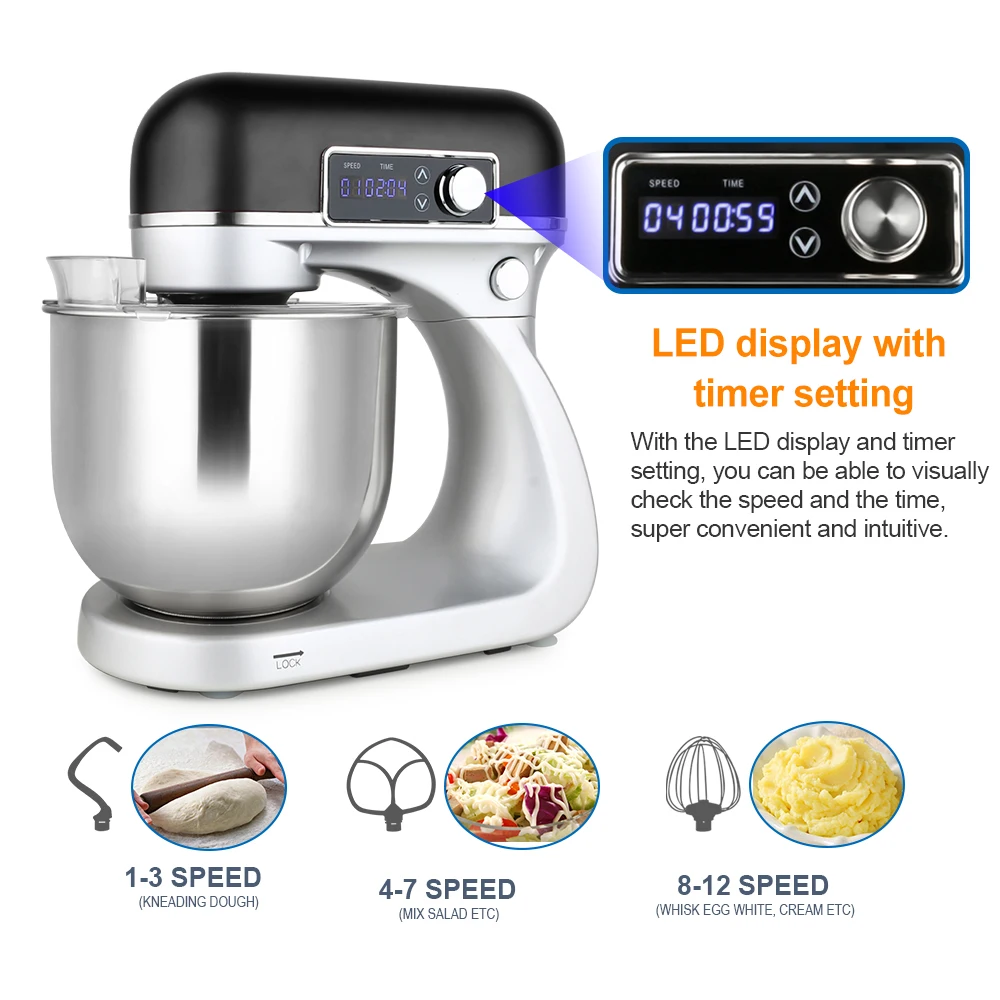 Professional  Home  Appliances Cuisine Robot 800w Bakery Dough Stand Food Mixer