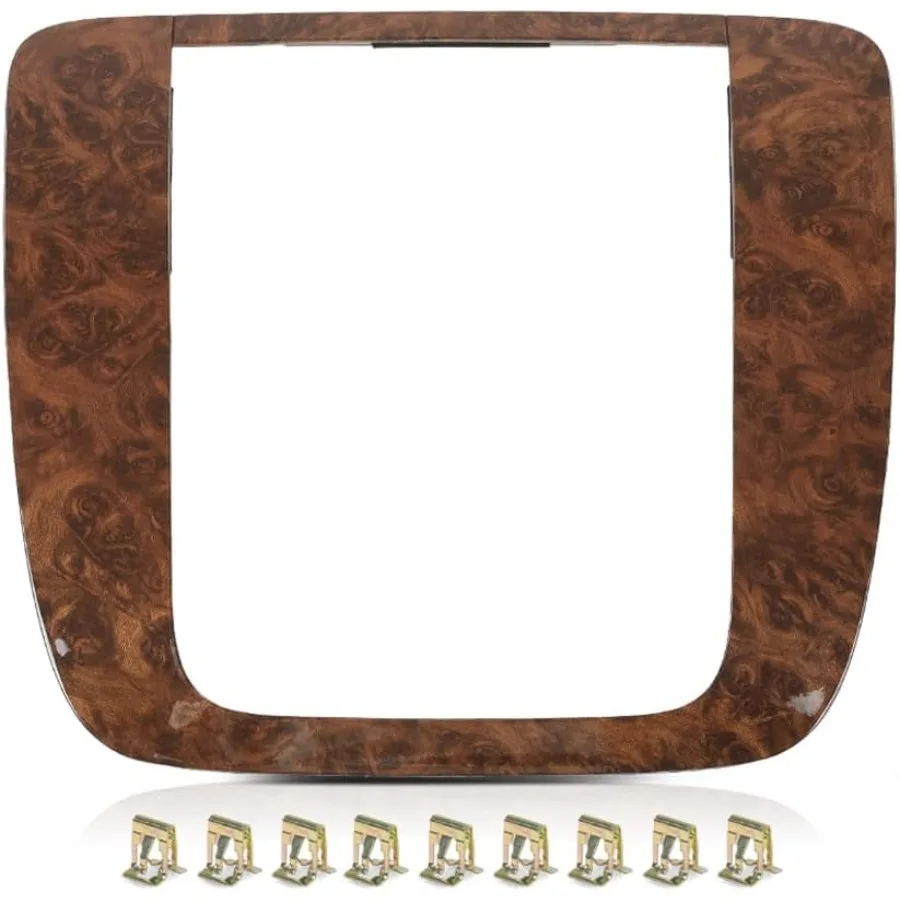 

Wood Grain Brown Dash Radio Bezel Trim for Chevrolet Silverado 1500 Tahoe GMC Sierra 1500 Yukon 20072014 Models with Precise Fi