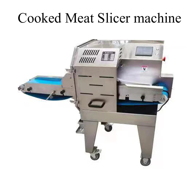 

Automatic Cooked Meat Slicer Commercial Meat Slicing Machine 304 Stainless Steel Meat Cutting Machine for Beef Chicken Sausage