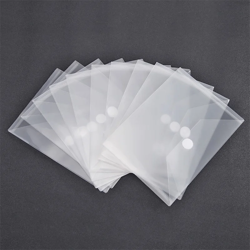 10-piece Set 7*9.4inch Magic Sticker Stick-up Transparent Portable Storage Bag Used To Store Dies Stamps Template Card Cover