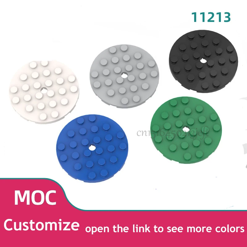 

20 шт., детали для Детского конструктора MOC 11213, круглые пластины 6x6 с отверстиями