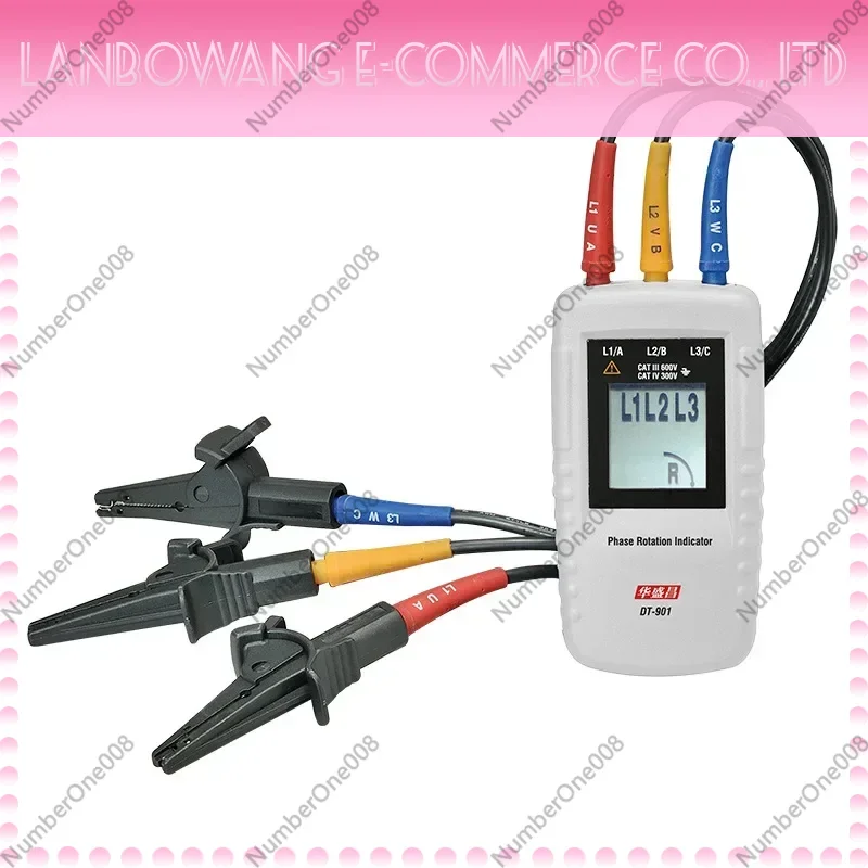 Stable Hot Sales CEM DT-901 Phase Meter Three-phase Alternating Current Phase Detector Phase Sequence Turn Indicator DT-901 007