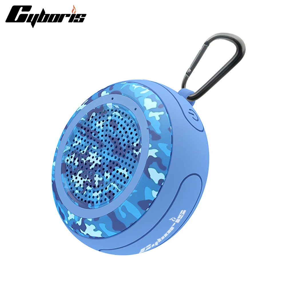 Cyboris T101 Mini Bluetooth Speaker IPX7 Waterproof Bathroom Music Speaker Handsfree Shower Music Palyer Bass Sound Box FM Radio