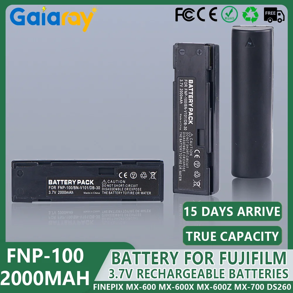 1-3Pcs FNP-100 FNP100 NP-100 NP100 Camera Battery 2000mAH High Capacity For Fujifilm FinePix MX-600 MX-600X MX-600Z MX-700 DS260