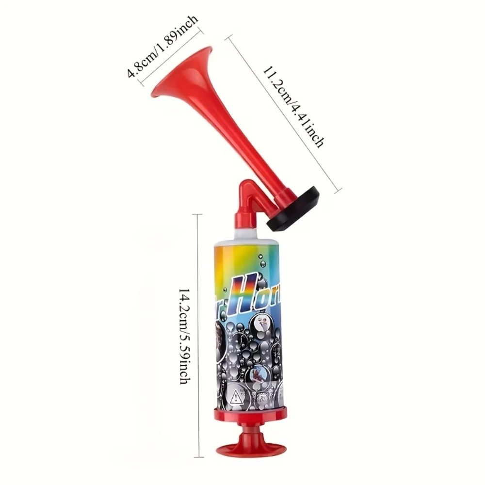 

Portable Manual Air Horn - No Gas Required, Reusable Fan Horn for Football Games, Cheering, and Emergency Use, Without Battery