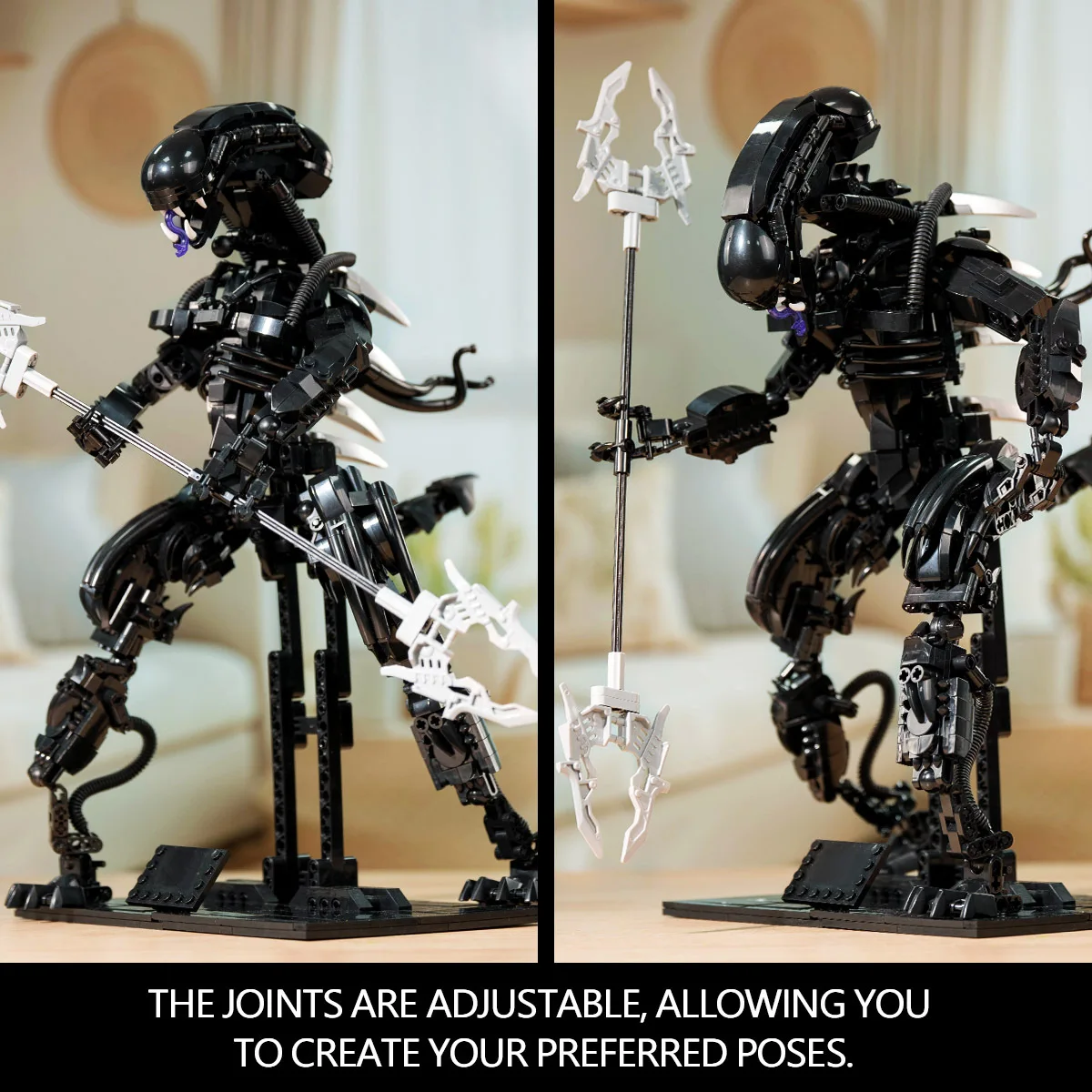 Alien Toys Set Xenomorph Predator Action Figure Building Blocks Stranger Monster Robot Assembly Model Toys for Kid Adult Gift