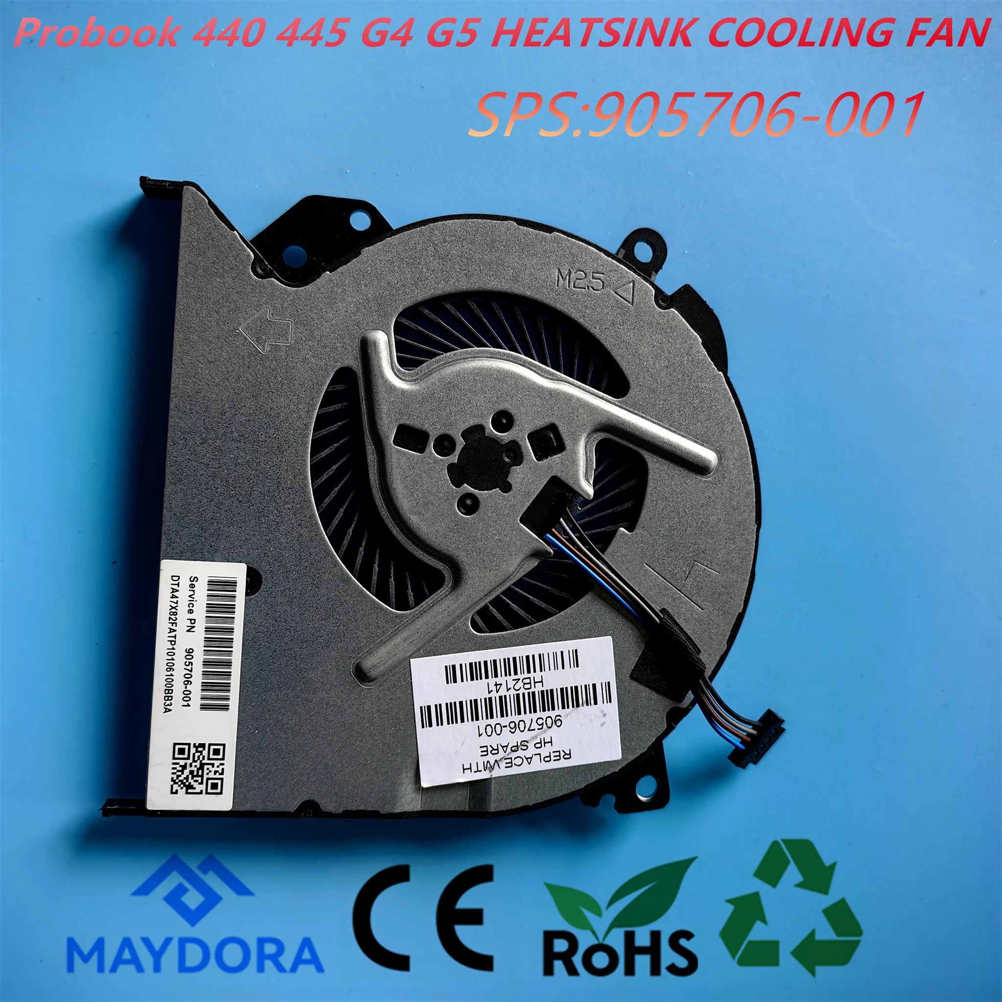 Laptop Cooling Fans For HP Probook 440 445 G4 G5 HSTNN-Q04C CPU Heatsink Fan 905706-001