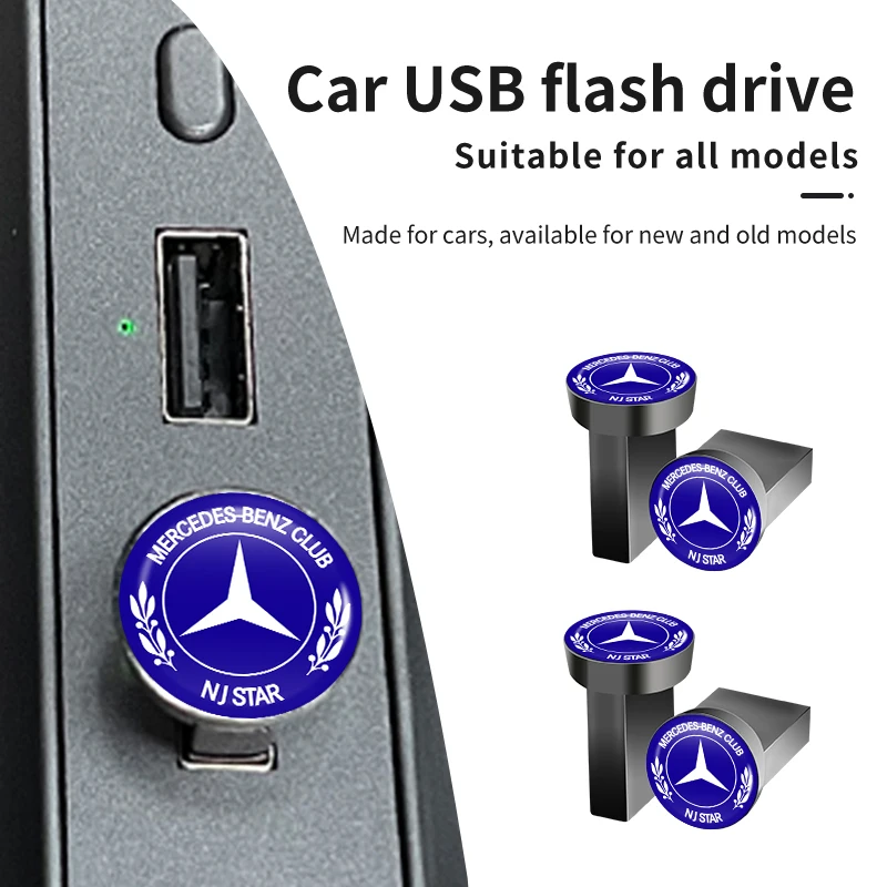 محرك فلاش USB صغير مقاوم للماء بندريف 64 جيجابايت 32 جيجابايت 16 جيجابايت محرك فلاش USB ميموريا لمرسيدس بنز AMG W203 W211 W204 W212 W213 واط