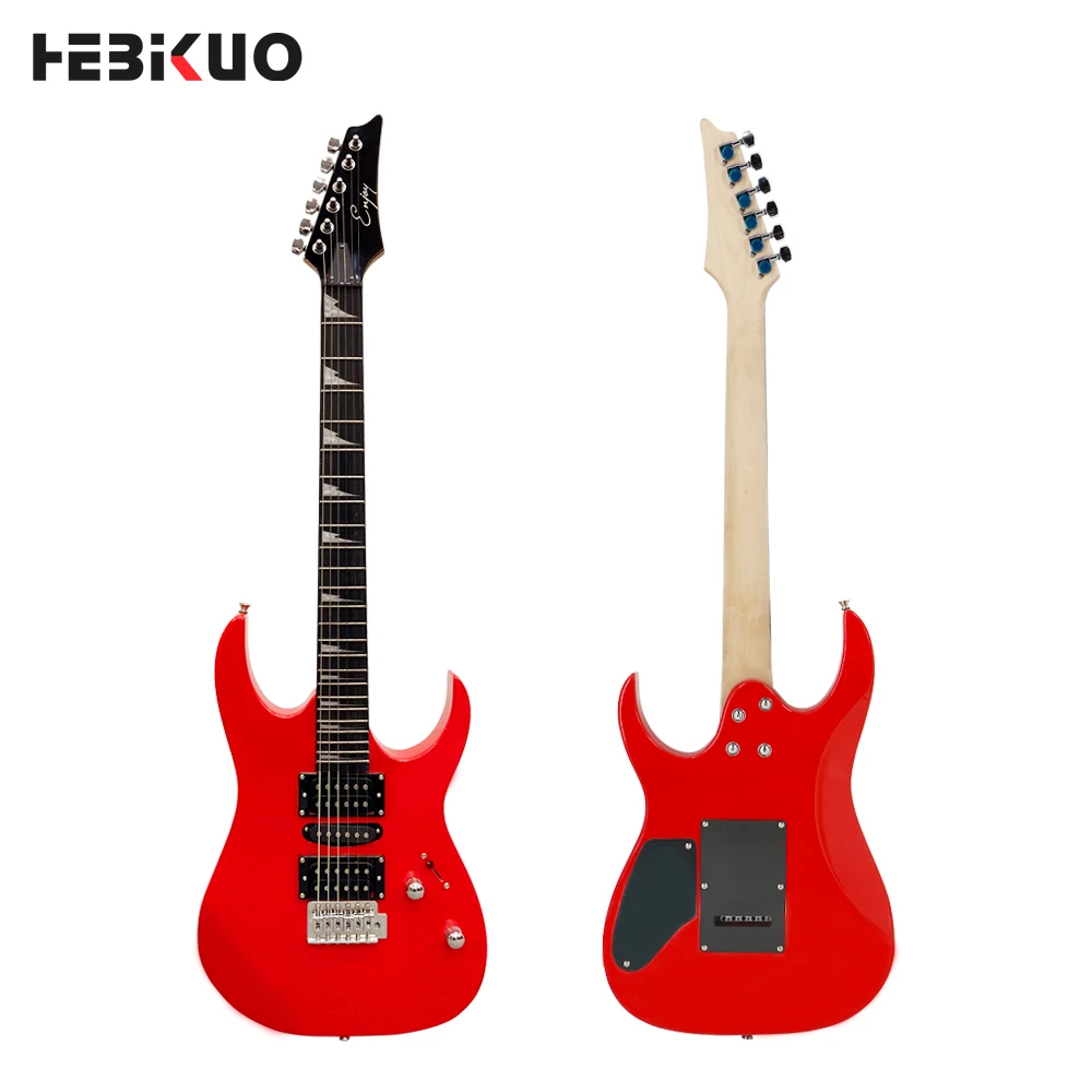 KG-19 24 Frets Special Shaped Red Tung Wood Structure Rock Guitar Your Perfect Practice Partner Beginner Electric Guitar