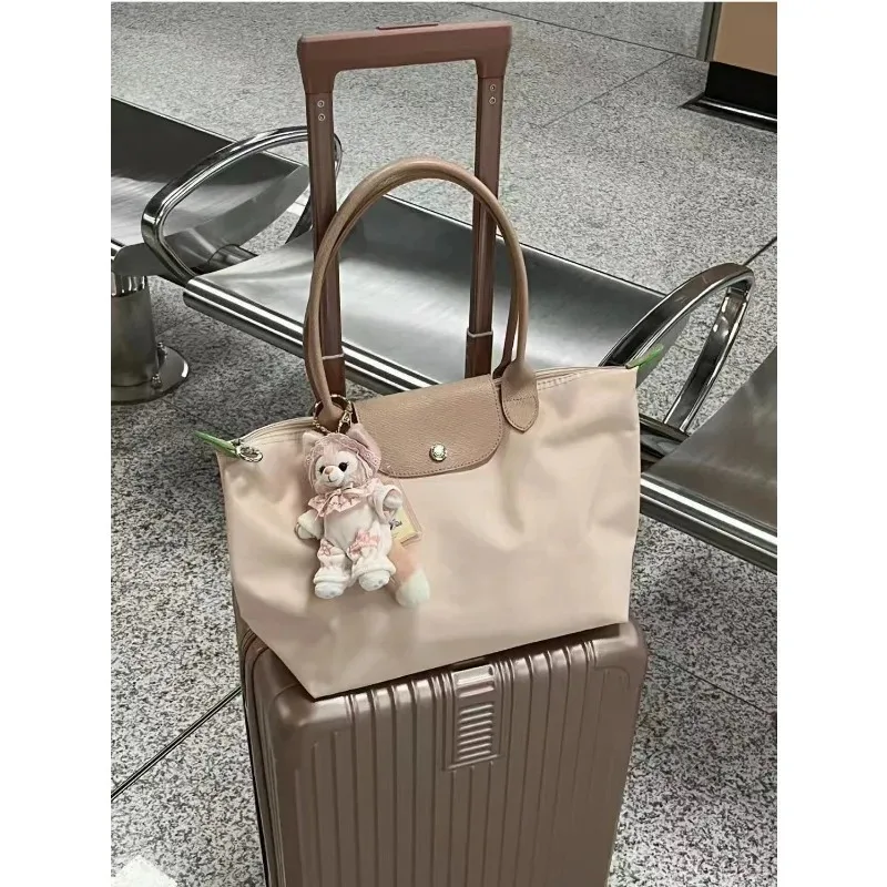 

Fashion Large Long Shoulder Bag Nylon Waterproof Multi-Color Satchel Handle Bag