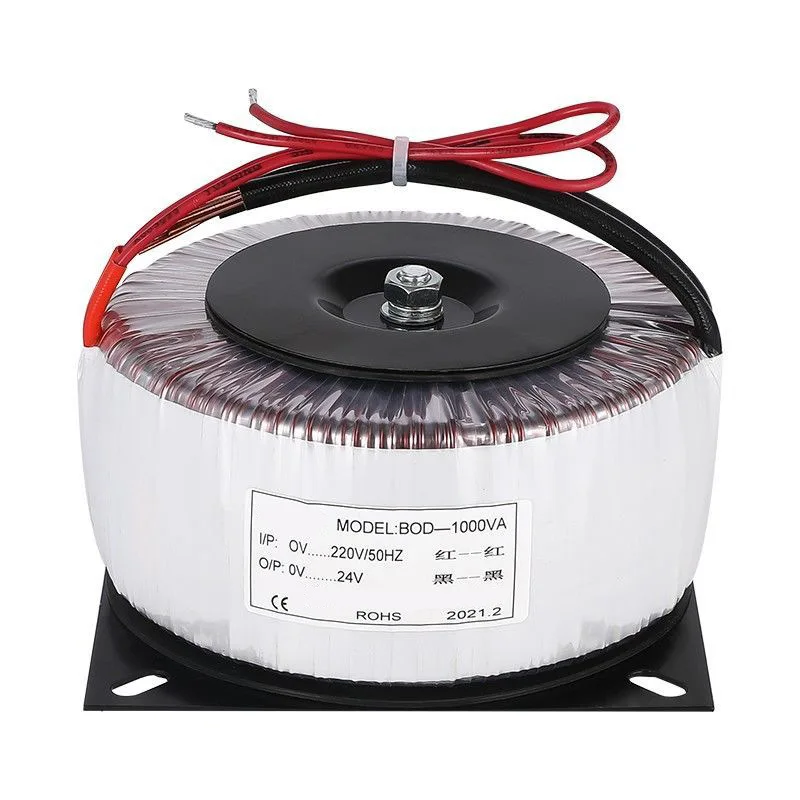 

Тороидальный трансформатор, универсальный силовой трансформатор двигателя от 220 до 24 В, трансформатор с двойной изоляцией из медной проволоки