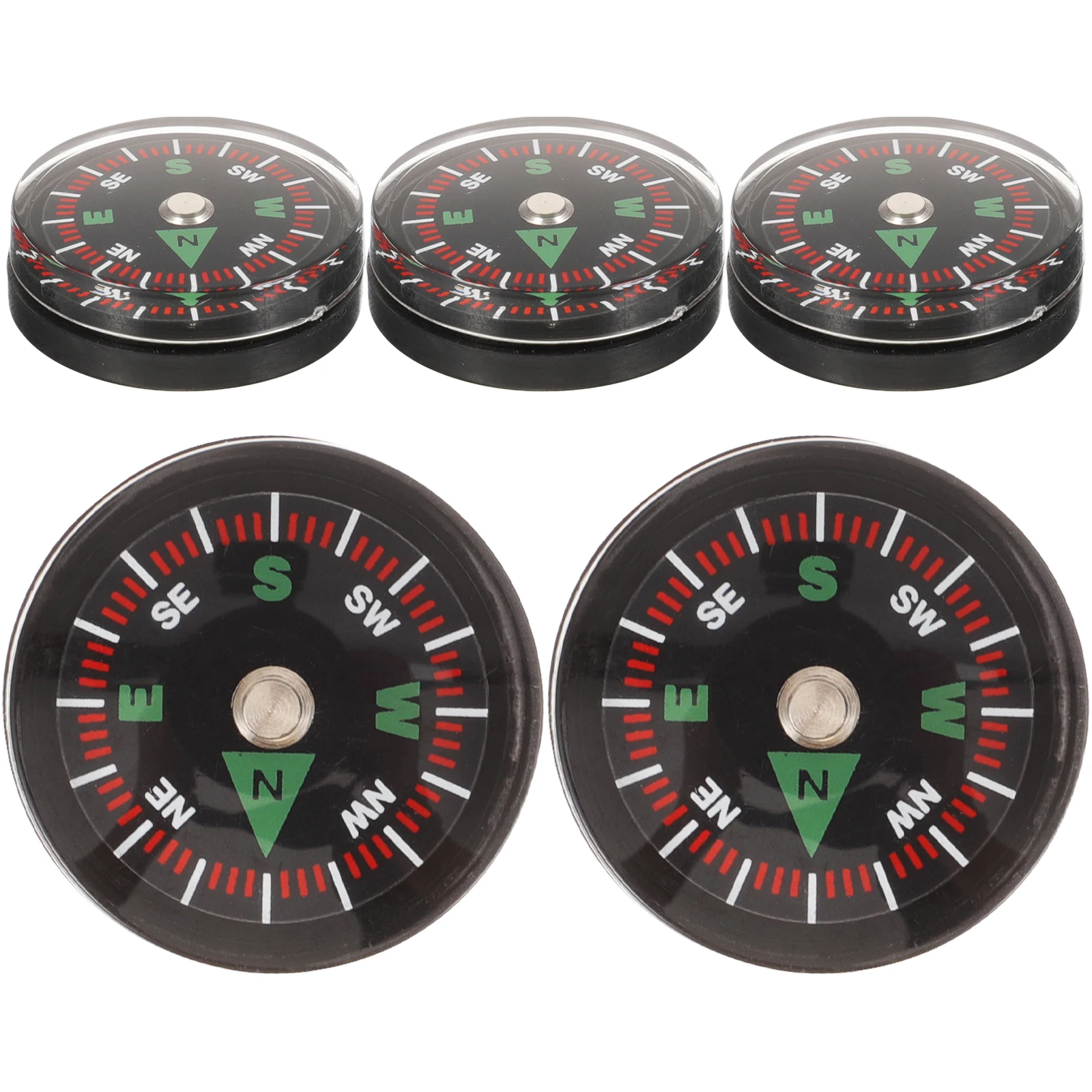 

5pcs Mini Compass Outdoor Camping Hiking Navigation Tool Small Pocket Size Portable For Travel Backpacking