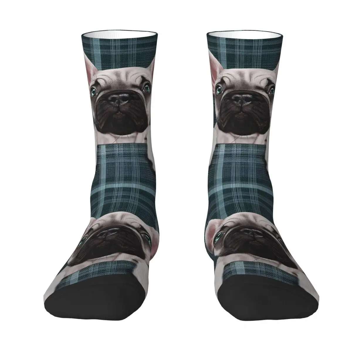 Funny Crazy Sock for Men French Bulldog Harajuku Quality Pattern Printed Crew Sock Novelty Gift