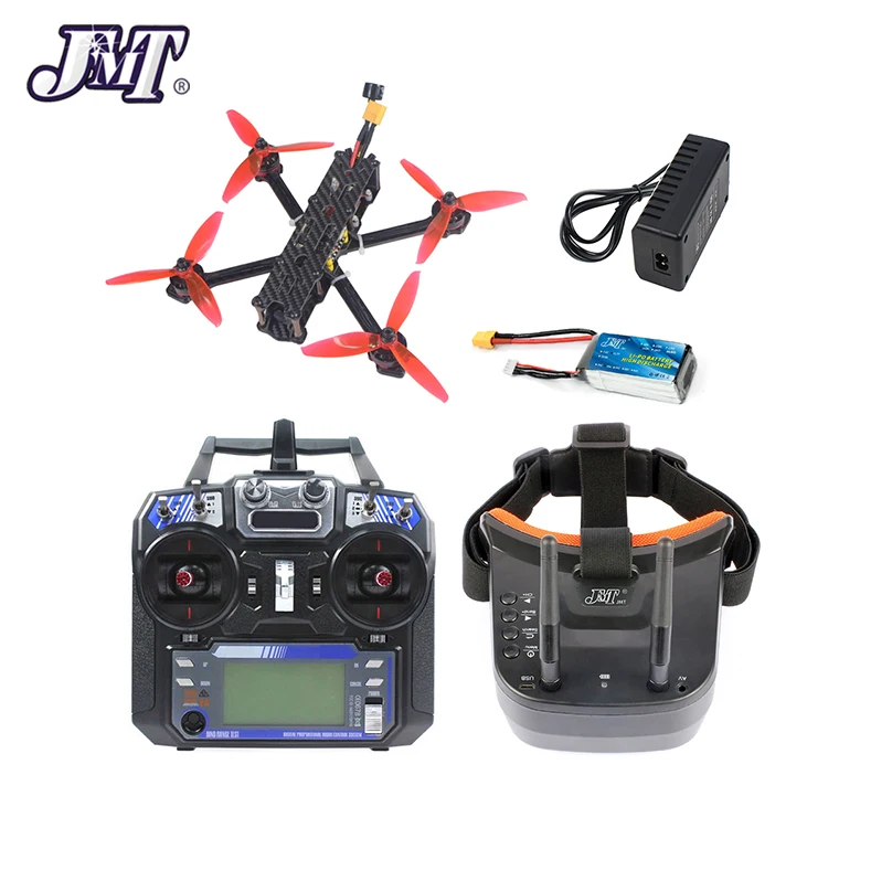 JMT DIY F220 5inch 3-4S RC FPV Racing Drone Built-in OSD Betaflight BLHeli-S 30A 4in1 ESC 2300KV Brushless Motor 2.1mm FPV Cam