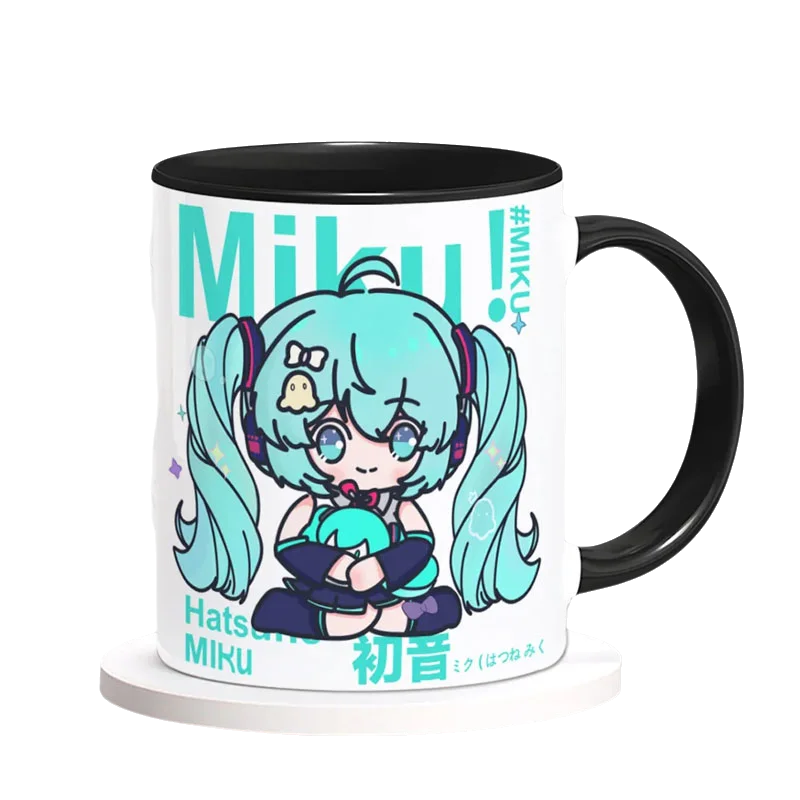 300ML Hatsune Miku ceramic water cup cartoon two-dimensional animation peripheral large-capacity household milk coffee cup