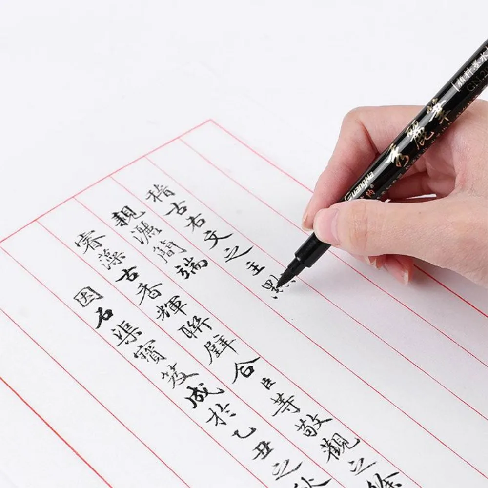 Calligraphy Pen Fine Liner Tip Medium Brush Black Water Pens for Signature Drawing Hand Lettering School Album Art Supplies view 2