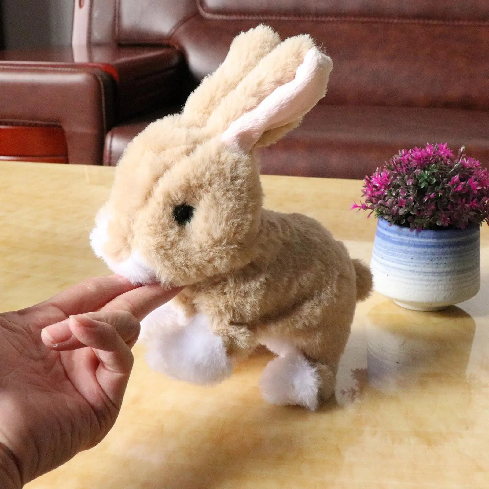 ジャンプ＆ワグルイヤー インタラクティブペットおもちゃ 電子ぬいぐるみ 動物教育ギフト
