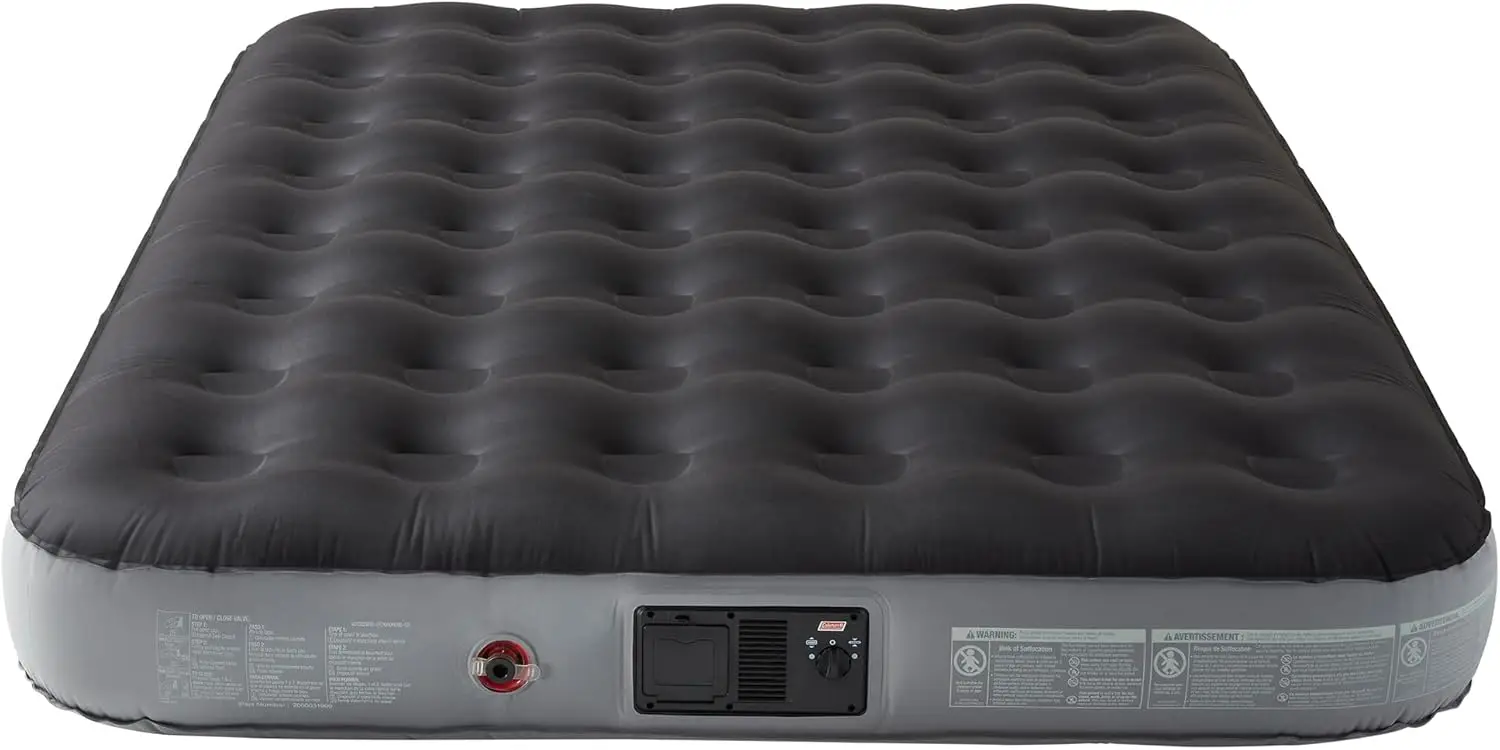 

River Gorge: 9.5" Queen Airbed - Built-in 4D Battery Air Pump, Inflatable Mattress, Puncture Guard, Durable Design, Outd