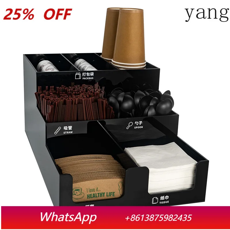 

CX stainless steel integrated straw tissue cup cover storage rack