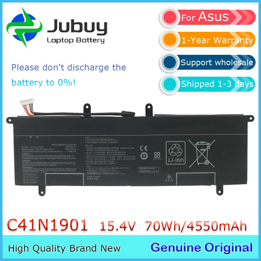 C41N1901 15.4V 70Wh Original Laptop Battery for Asus ZenBook 14 UX481FL Duo UX481FA 0B200-03520100