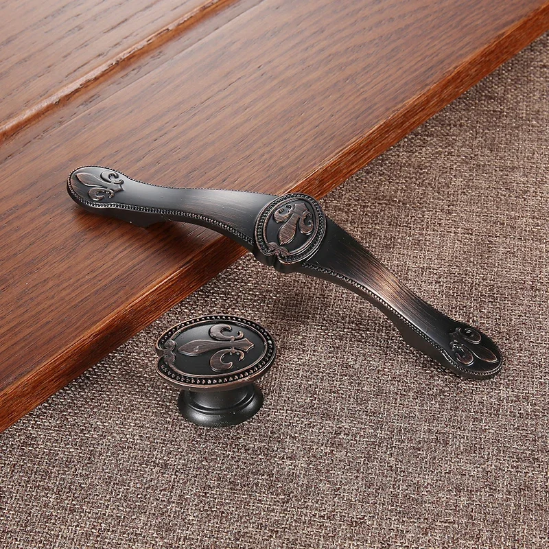 

YM Black Red Ancient Drawers Cabinet Handle Modern Antique Pulls Kitchen Cabinet Storage Wardrobe Door Handles Cabinet Mini Knob