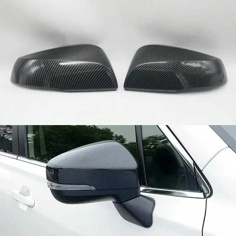 

Carbon Fiber Car Wing Door Mirror Cover Outside Rearview Cap Lid Housing For Toyota RAV4 RAV 4 XA50 2020 2021