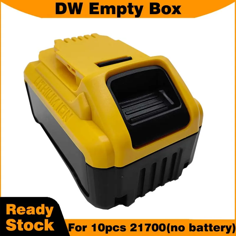قطع غيار لـ DW 20 فولت صندوق بطارية الأدوات الكهربائية صندوق بلاستيكي فارغ لا بطارية داخلًا لبطارية ليثيوم 10 قطعة 21700 p