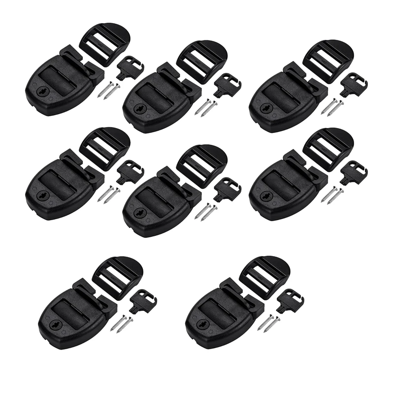 8 Sets Spa Hot Tub Cover Gebroken Klink Reparatie Set Spa Cover Slot Vervangende Vergrendelingen Clip Lock Lock Lock Met Sleutels En Schroeven