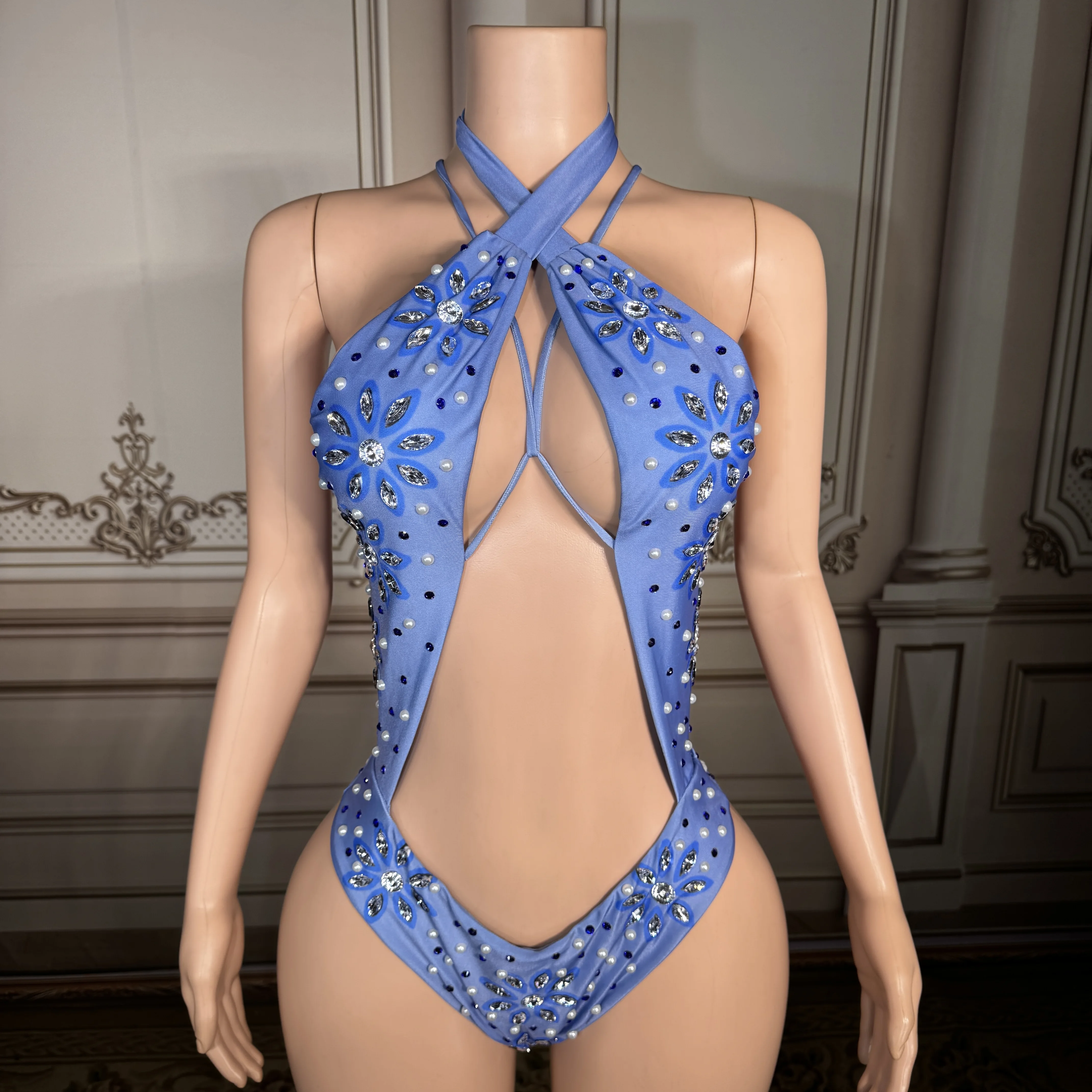 

Сексуальный раздельный купальник ZD с цветочным принтом, оранжево-белый комплект бикини с завязками на шее, пляжная одежда для летнего отдыха у бассейна