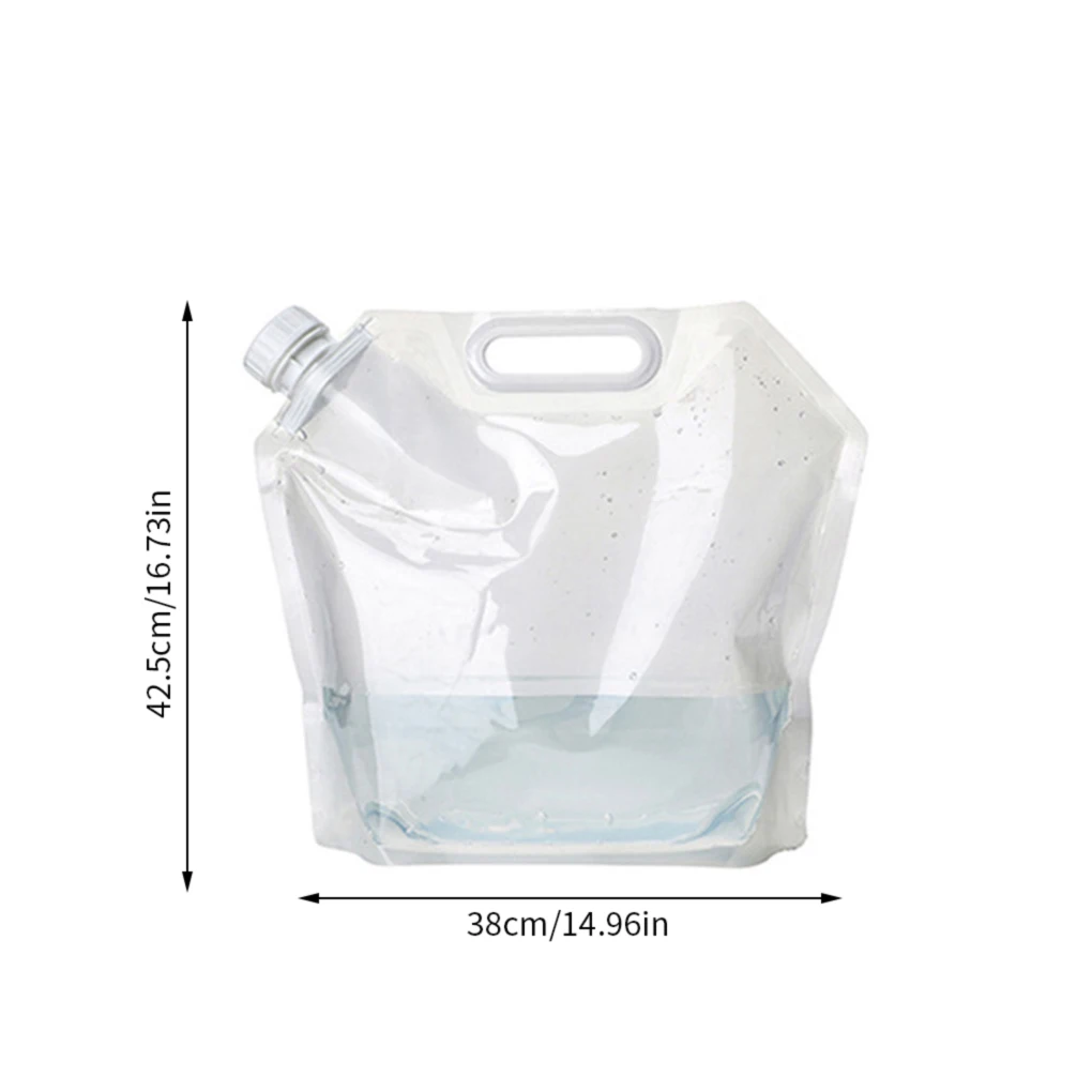 Water Bag Lightweight Portable Storage Jug Convenient Waters Bottle with Inlaid Handle Collapsible Water Container for 5L