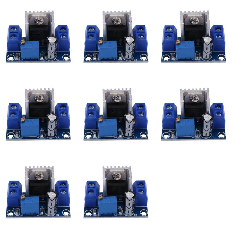 8X LM317 DC-DC 1.5A 1.2-37V Adjustable Power Supply Board DC Converter Buck Step Down Module Adjustable Linear Voltage