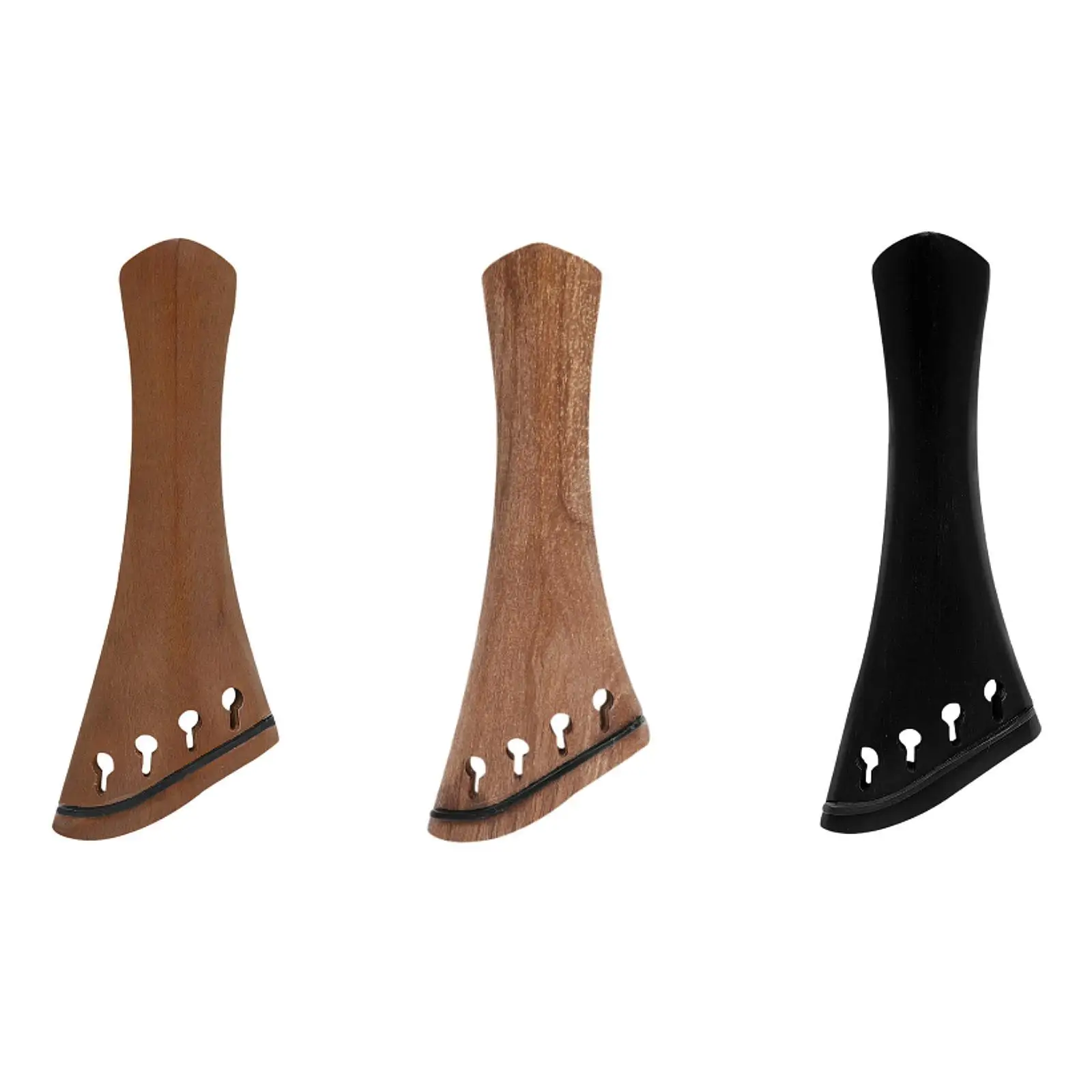 4/4 Size Violin Tailpiece Musical Instrument Part Easy to Install Sturdy Violin Accessory Lightweight Violin Part Replace Wood