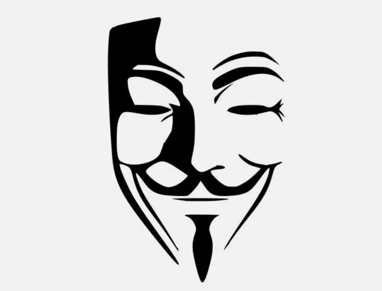 6inch V FOR VENDETTA GUY FAWKES MASK Vinyl Decal Car Wall Sticker