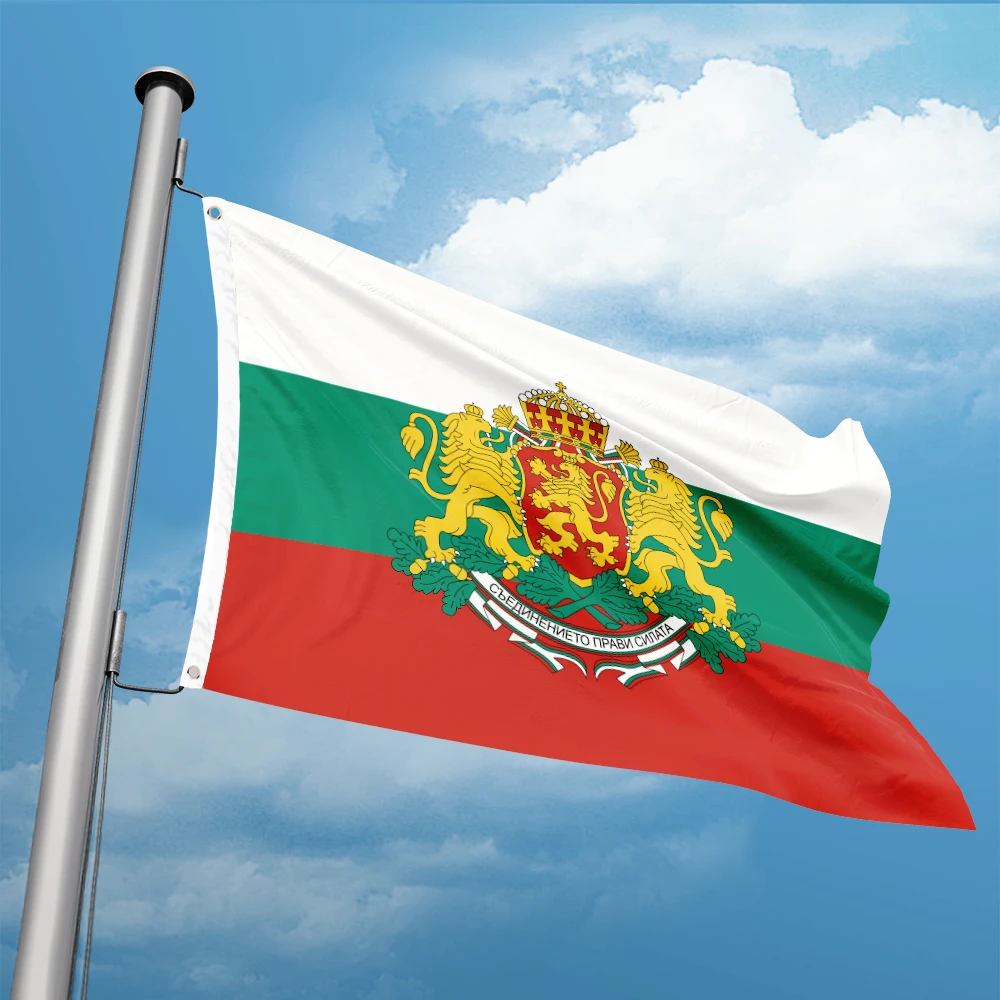 President of Bulgaria Flag 3ft x 5ft Polyester Banner Flying 90* 150cm Double Penetration Custom Outdoor Indoor Double Stitching