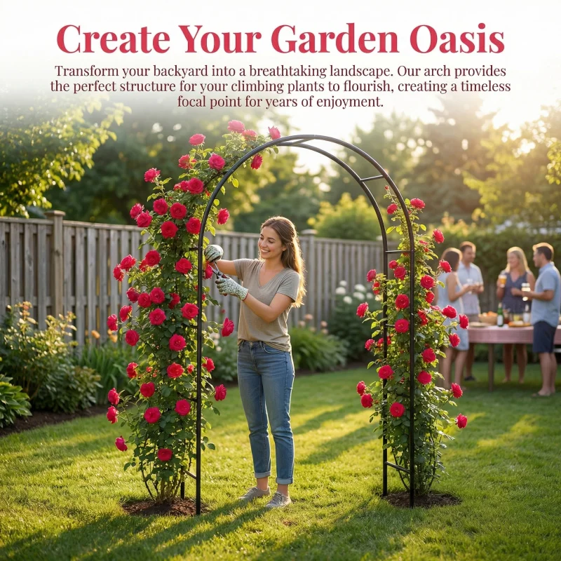 Outdoor Lawn Arch Plant Support Reinforced for Roses And Wisteria 1-2 Individual Wedding Decoration Flower Stand Climbing Frame