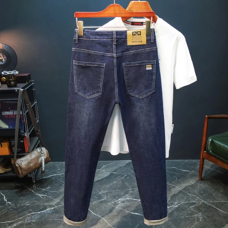 جديد جينز رجالي لخريف 2025 الاتجاه المطرز تمتد سليم صالح جميع الرجال عادية شيك الرجال السراويل الجينز السراويل موضة الرجال #6