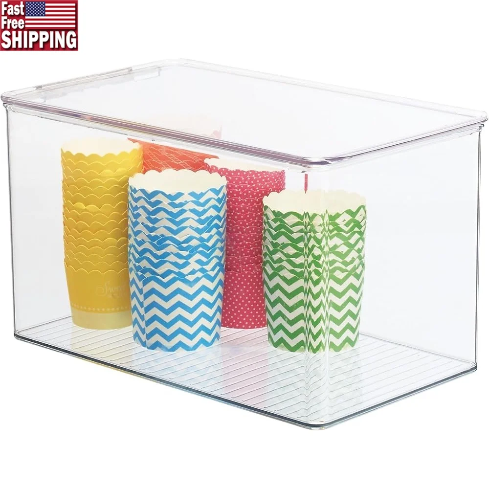 

Stackable Clear Plastic Shoe Box with Hinged Lid Organizing Footwear Accessories Versatile Storage Solution Durable Shatter