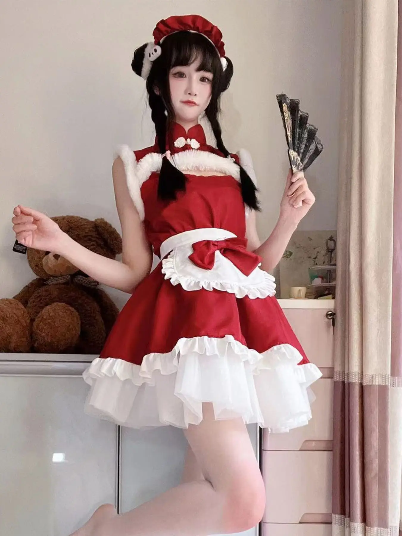 

New Red Cisas Dr Cute Sweet Lolita Cisas Costume Stage Performance Outfit Ele Chinese Ethnic Women's Clothing