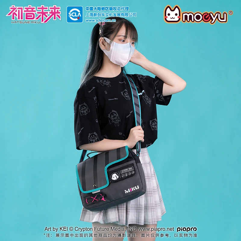 Moeyu tas selempang Anime Miku Messenger untuk wanita pria Vocaloid Cosplay tas sekolah siswa tas bahu tas Tote Fashion tas tangan