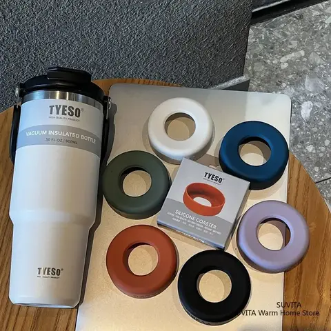 TYESO 범용 병 커버 미끄럼 방지 내구성 보호 실리콘 컵 커버 71-77mm 직경 하단 슬리브 병 액세서리