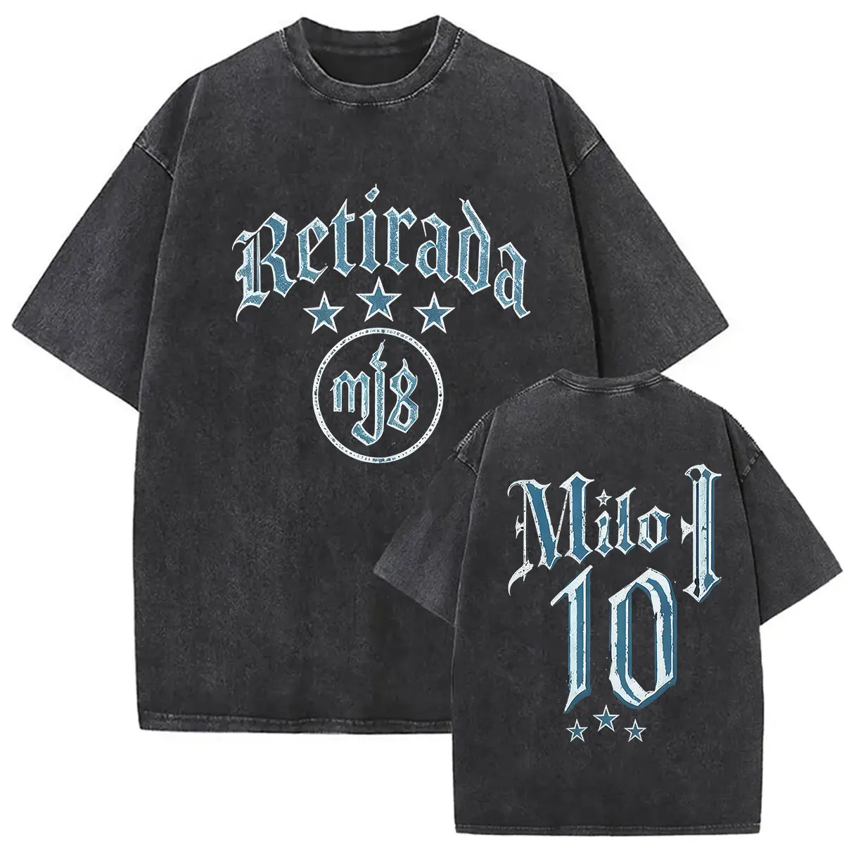 Milo J 10 Album Logo 2026 Vintage Washed T Shirt Men Women Fashion Oversized Cotton T-shirt High Quality O-Neck Clothing Tshirts